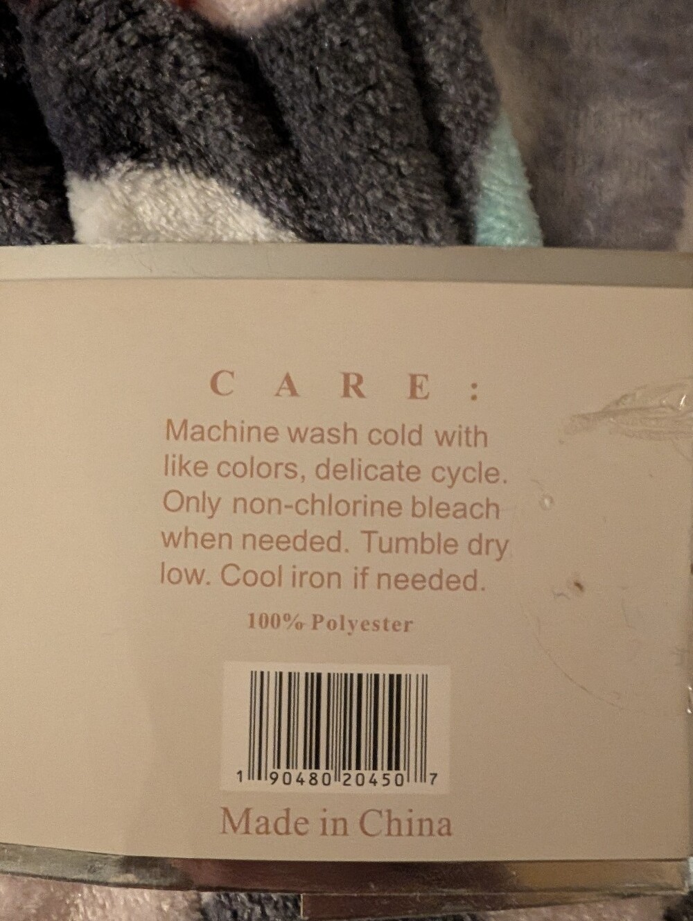 Hotel Spa Collection Cozy Plush Robe - Gray - Picture 4 of 4